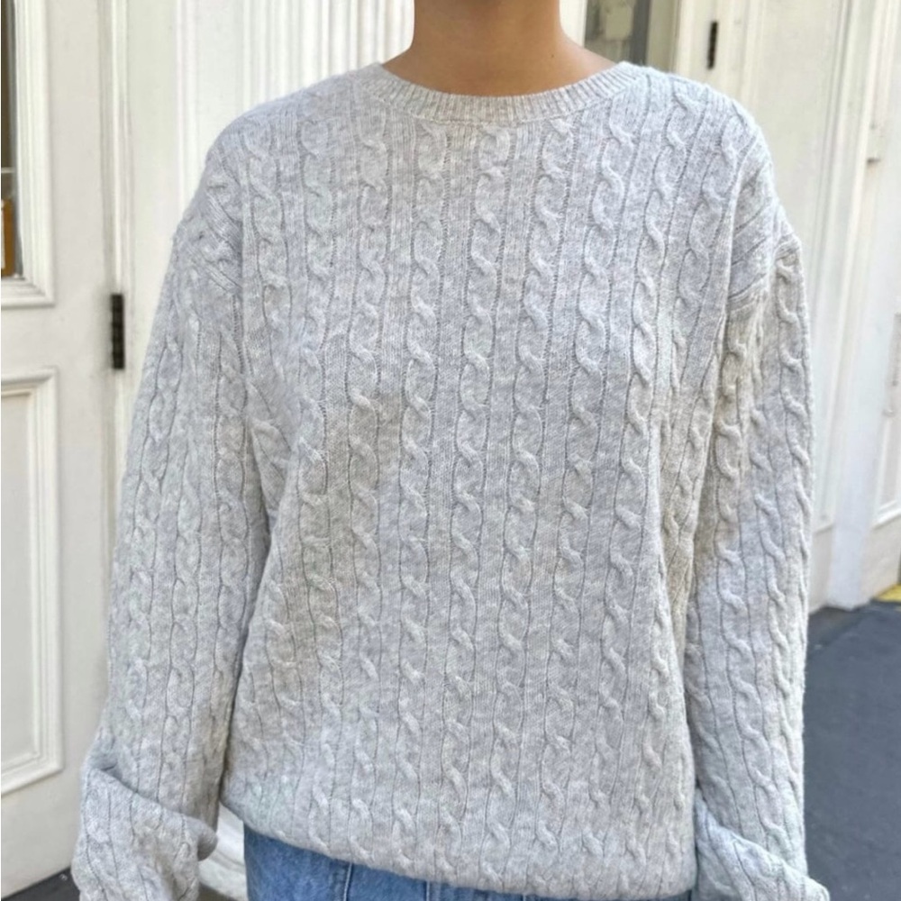 Brandy Melville Winona Cable Knit Wool Sweater